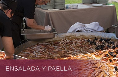 Ensalada y paella